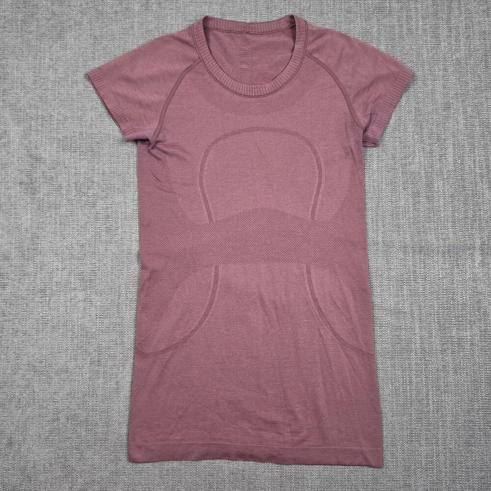 Lululemon Swiftly Tech Short Sleeve Shirt Womens 6 Pink Purple Running Athletic